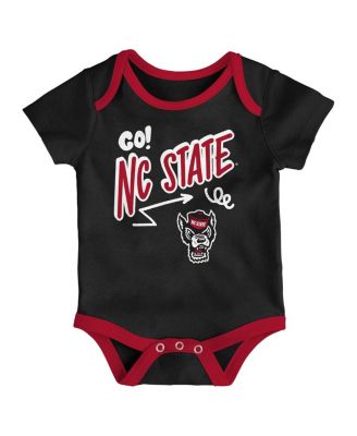 Baby Boys and Girls 3-Pack NC State Wolfpack All Day Play Bodysuit Set