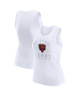 WEAR by Erin Andrews - Women's White Chicago Bears Ribbed Graphic Tank Top
