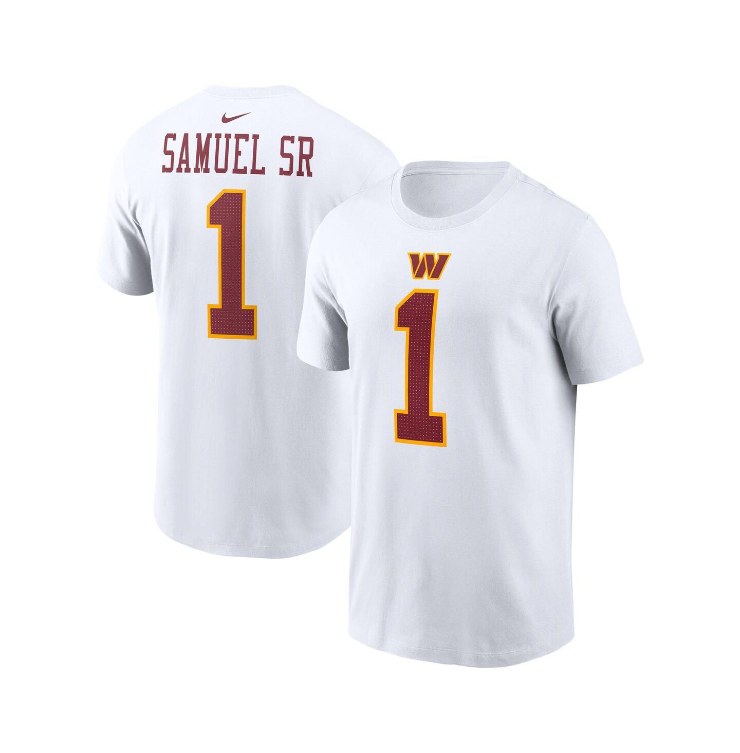 Мужская футболка Nike Deebo Samuel Sr White Washington Commanders Player Name & Number — фото 1