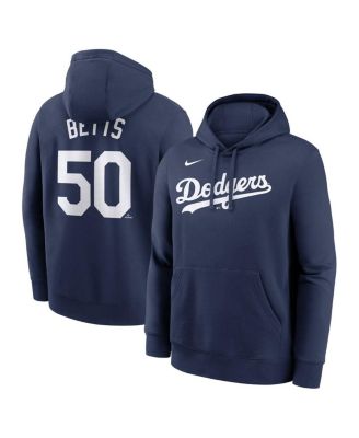 Nike - Men's Mookie Betts Navy Los Angeles Dodgers Player Name Number Club Pullover Hoodie