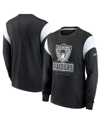 Nike - Heather Black Oakland Raiders Rewind Playback Helmet Long Sleeve T-Shirt