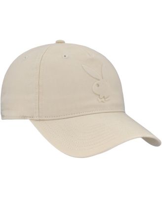 Men's and Women's Khaki Playboy Embossed Logo Adjustable Hat