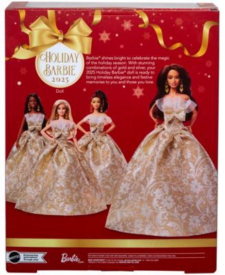 Barbie - Signature 2024 Holiday  Fashion Doll, Seasonal Collector Gift, Blonde with Plaid Gown