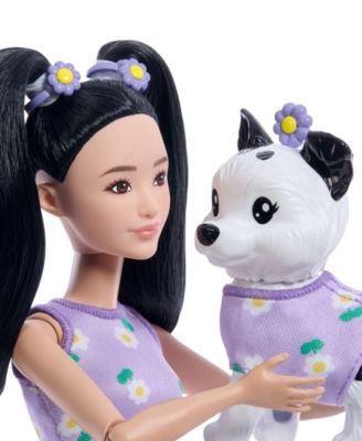 Twinning Looks Fashion Doll with Pet Dog Matching Clothes and Accessories