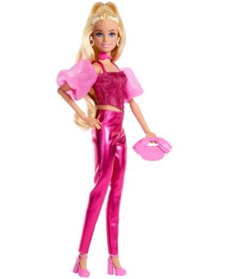 Deluxe Style Fashion Doll 5 in Metallic Pink Outfit with Corset Top and Accessories