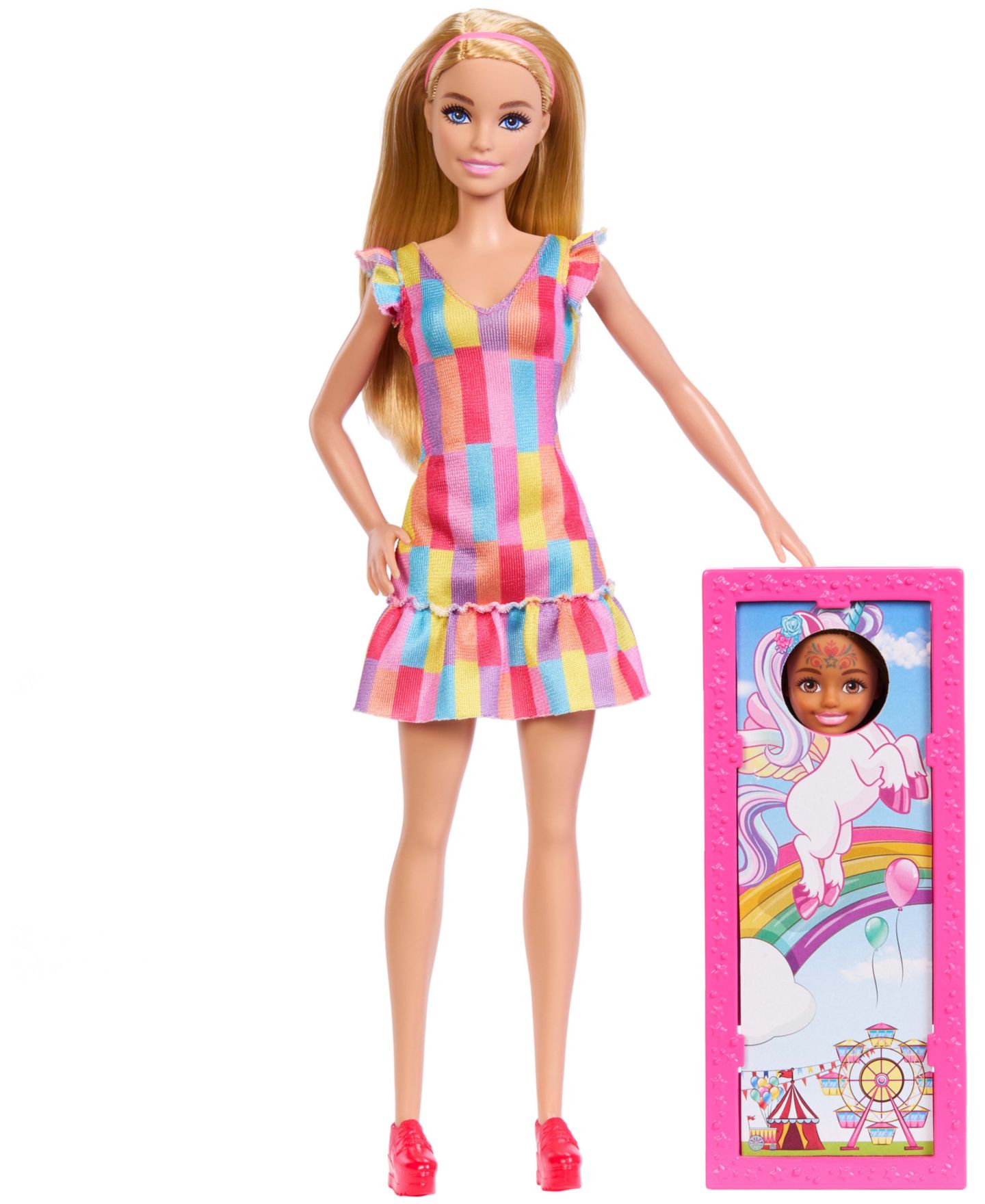 Детский игровой набор Barbie Day at the Fair Color-Change Face-Paint and Photo Stand Playset, Ages 3+ — фото 2