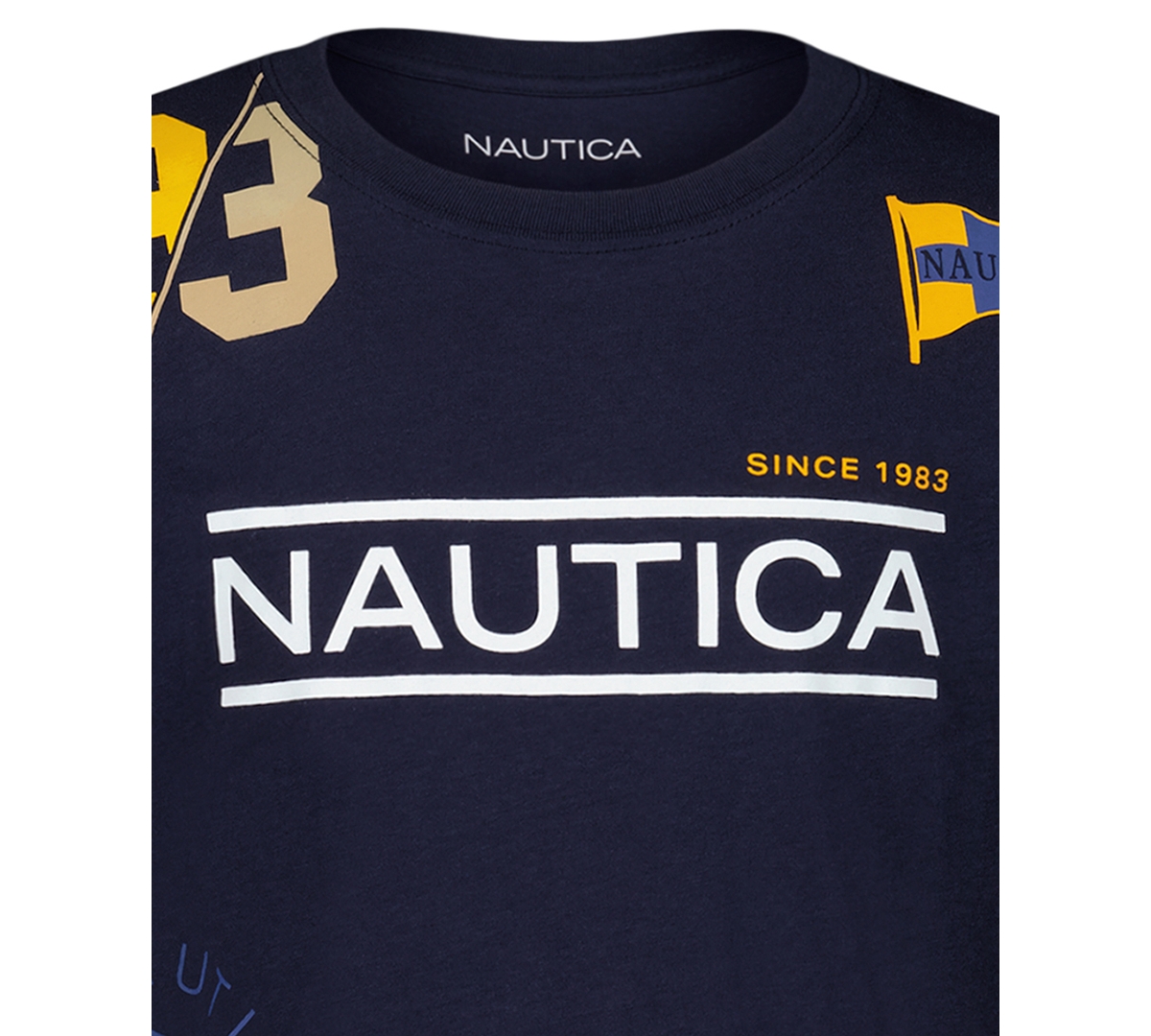 Nautica Toddler And Little Boys 2t-7 Playful Print Short Sleeve T-shirt In Blue