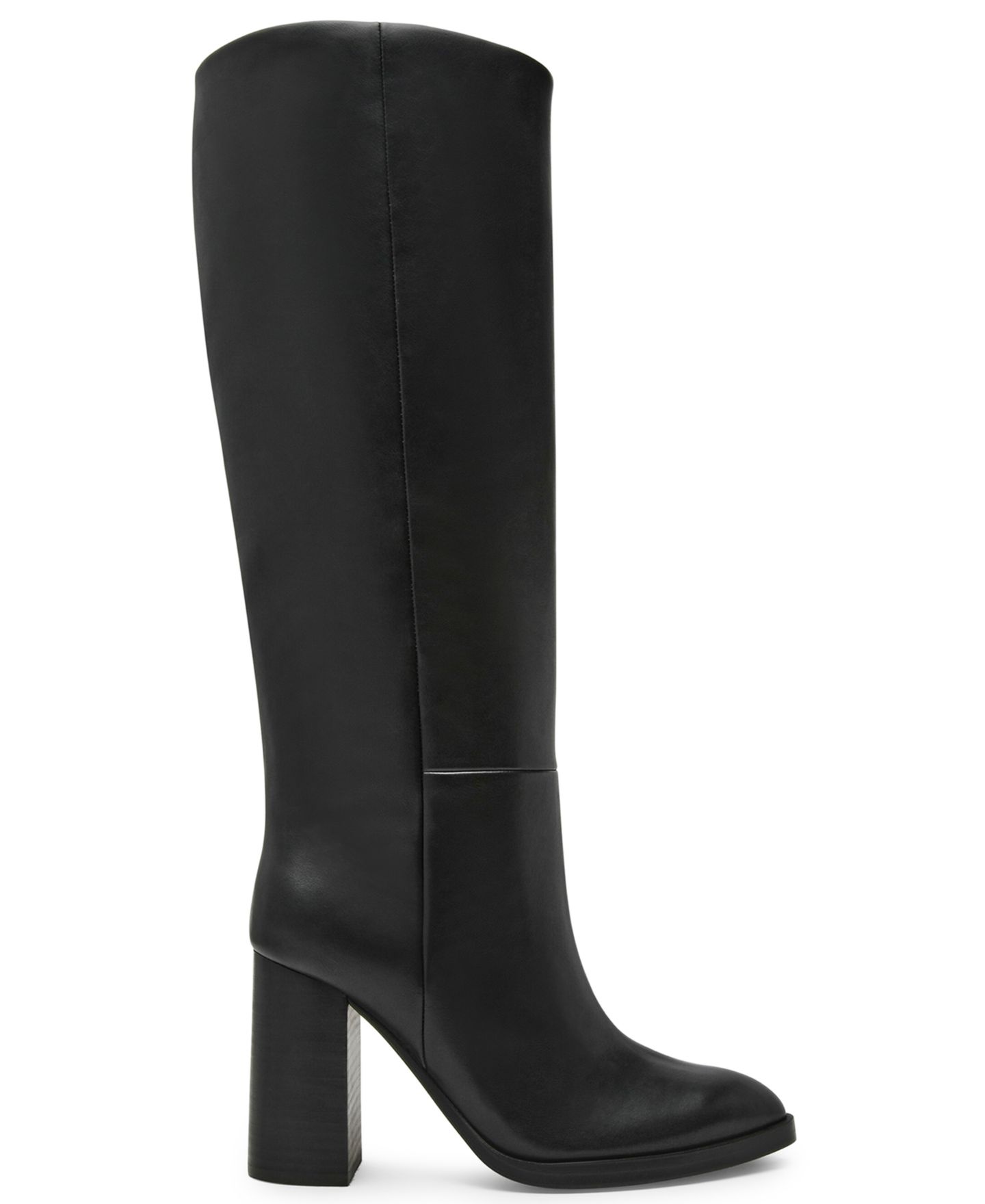 Женские ботинки DV Dolce Vita Bardonny Knee-High Block Heel Boots, Regular & Wide Calf, цвет: Чёрный гладкий — фото 2