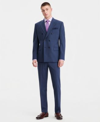 Men's Slim-Fit Wool-Blend Double Breasted Suit Separates Jacket