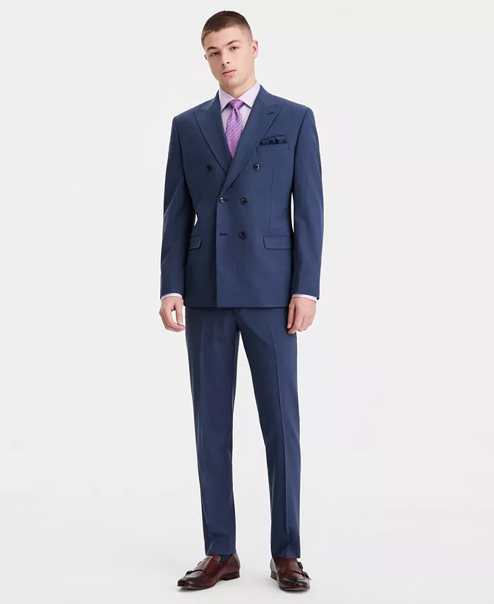 Men's Slim-Fit Wool-Blend Double Breasted Suit Separates Jacket - thumbnail 2