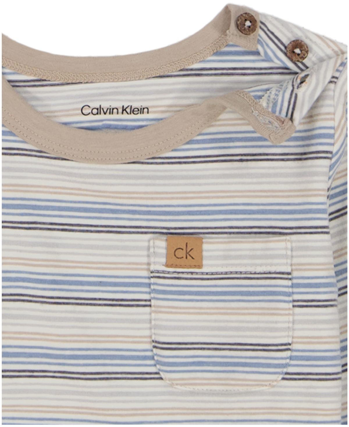 Calvin Klein Baby Boys 2-piece Striped T-shirt And Knit Joggers Set In Gray