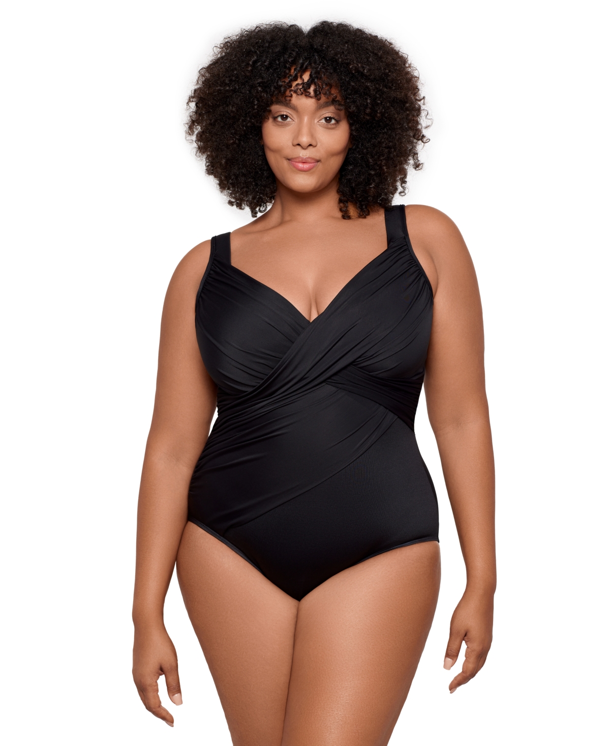 Miraclesuit Plus Size Tummy Control One Piece Swimsuit In Black