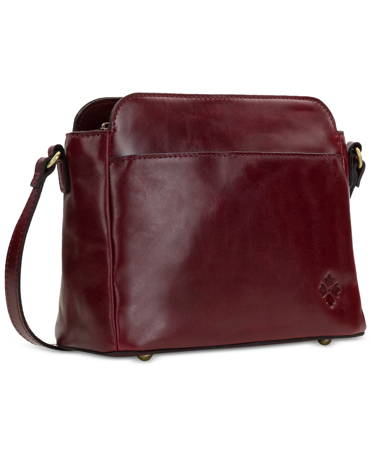 Patricia Nash Ithaca Small Leather Crossbody Bag In Burgundy