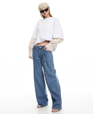 Women's Button Closure Penny Jeans