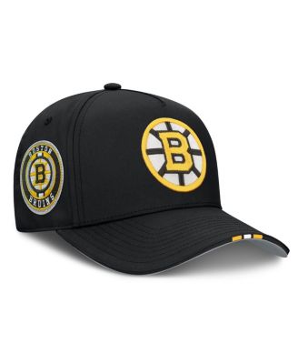 Men's Black Boston Bruins 2025 NHL Draft Authentic Pro On-Stage Podium A-Frame Adjustable Hat
