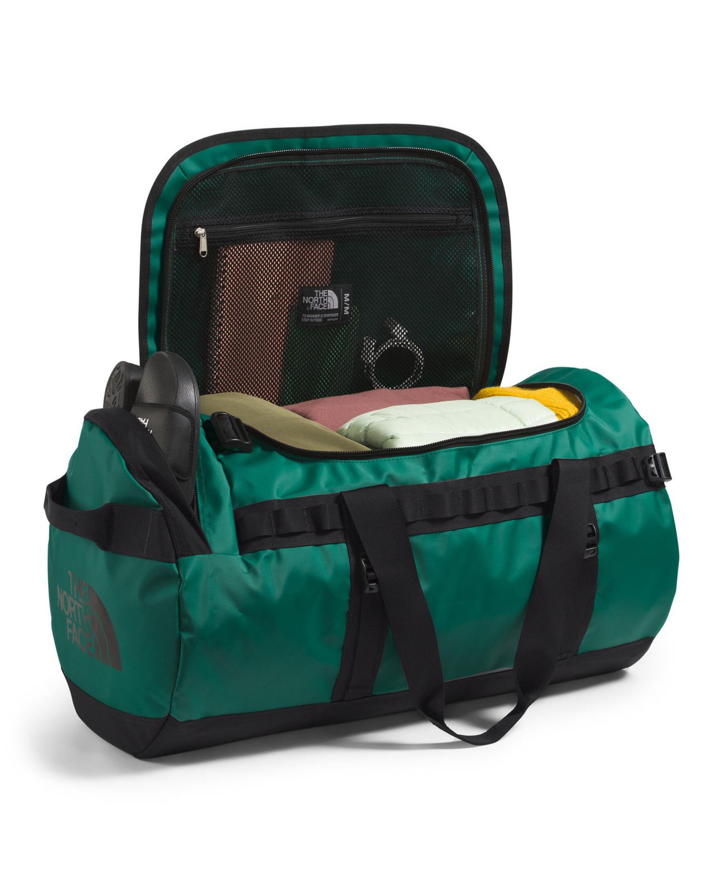 Мужская сумка The North Face Base Camp Duffel - M, цвет: Вечнозелёный — фото 4