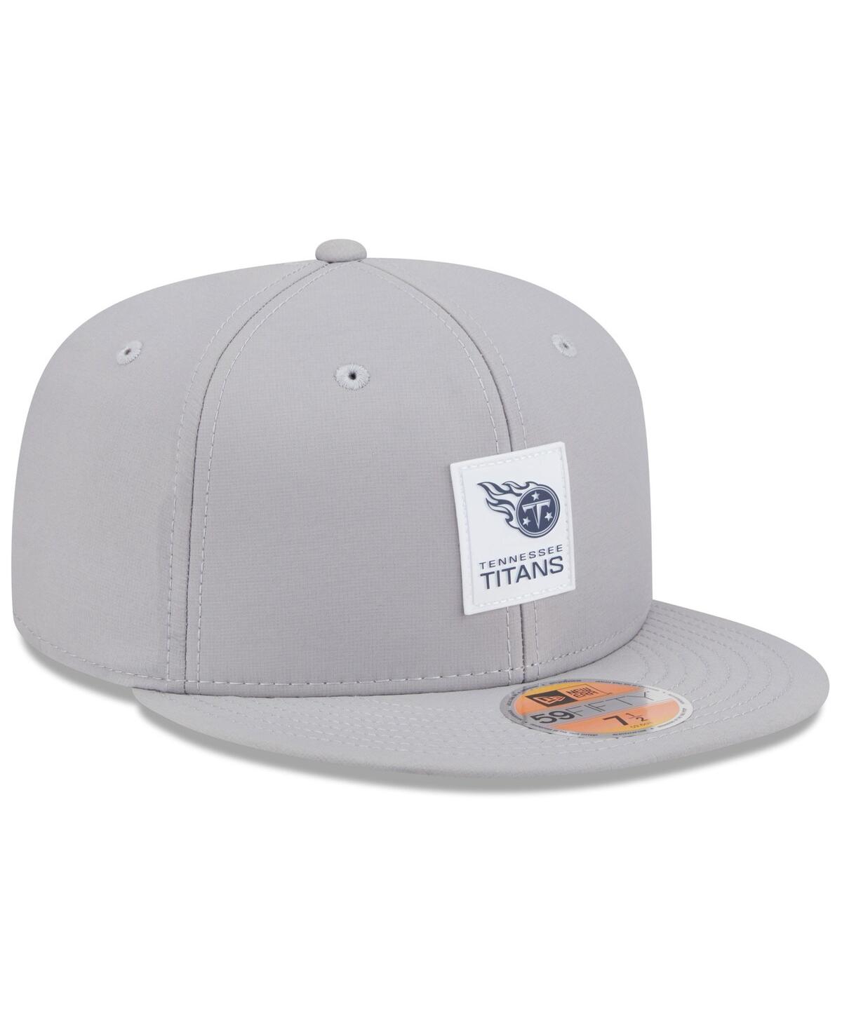 New Era Men's Gray Tennessee Titans 2025 Sideline 59fifty Fitted Hat In Gray