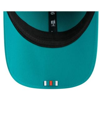 Men's Aqua Miami Dolphins 2025 Sideline Throwback M-Crown 9FORTY Adjustable Hat