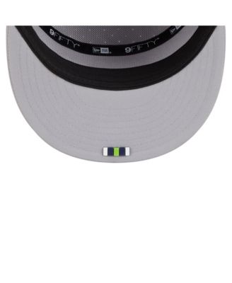 Men's Gray Seattle Seahawks 2025 Sideline Split Panel 9FIFTY Snapback Hat