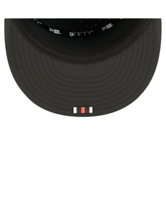 Men's Black Cincinnati Bengals 2025 Sideline Split Panel 9FIFTY Snapback Hat