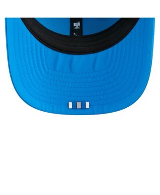 Men's Blue Detroit Lions 2025 Sideline Throwback 9SEVENTY Trucker Adjustable Hat