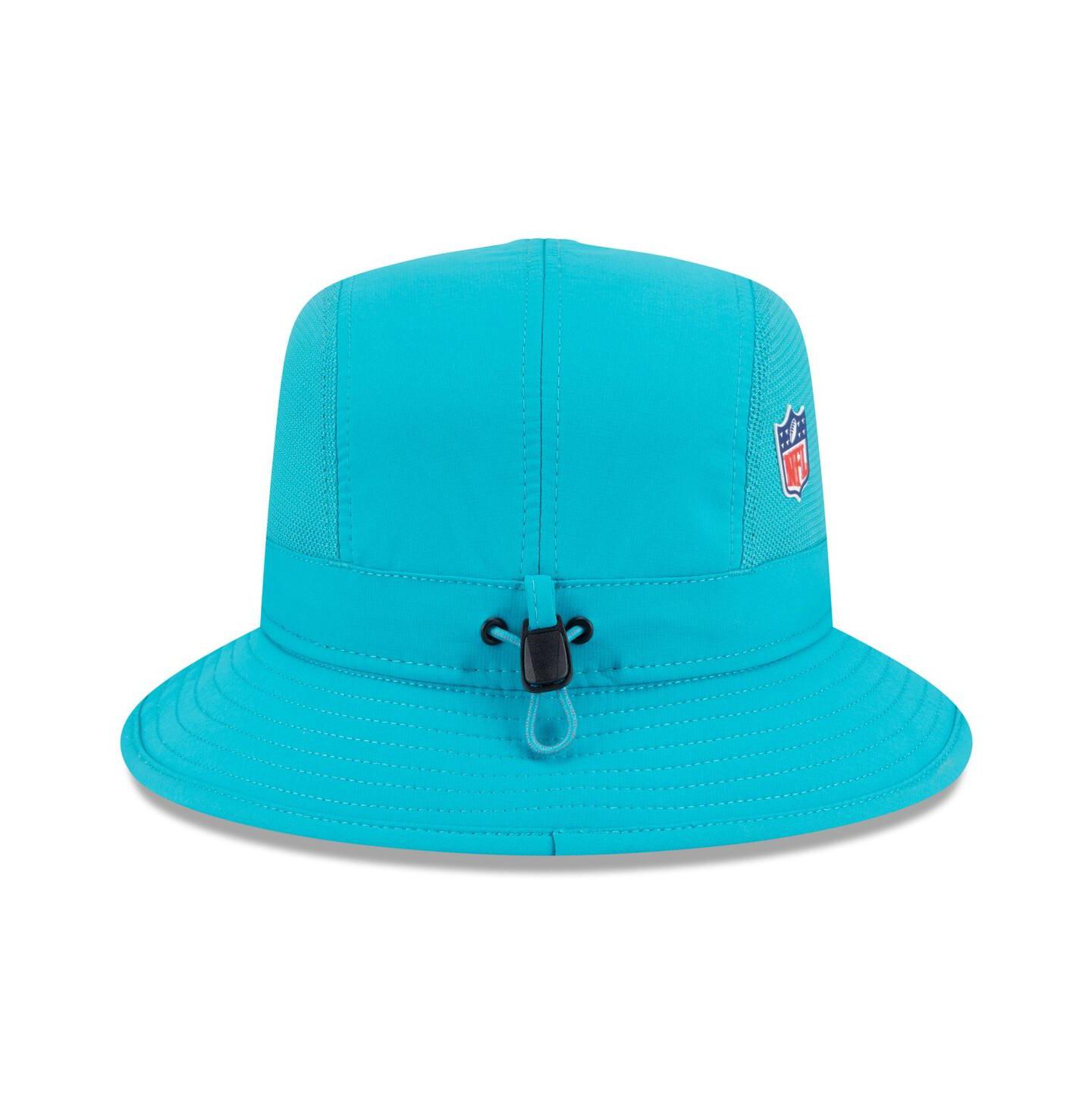 Мужская панама New Era Aqua Miami Dolphins 2025 Sideline Bucket Hat — фото 2