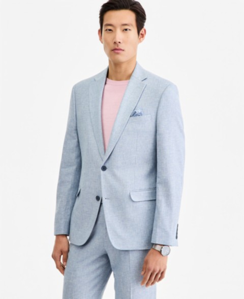 Мужские куртки Bar III Men's Slim-Fit Linen-Blend Suit Separates Jacket