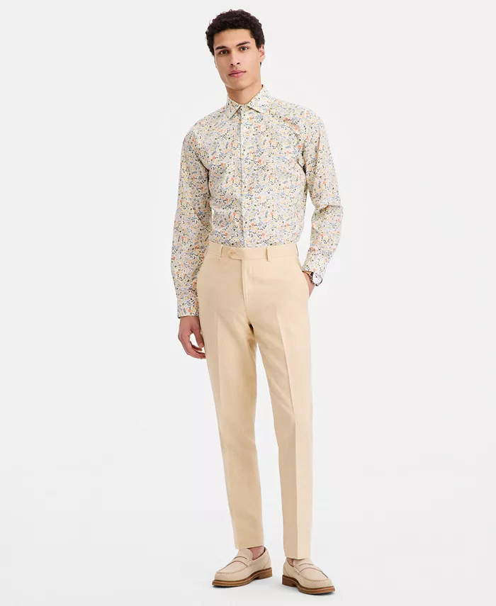 Men's Slim-Fit Linen-Blend Suit Separates Pants - thumbnail 9