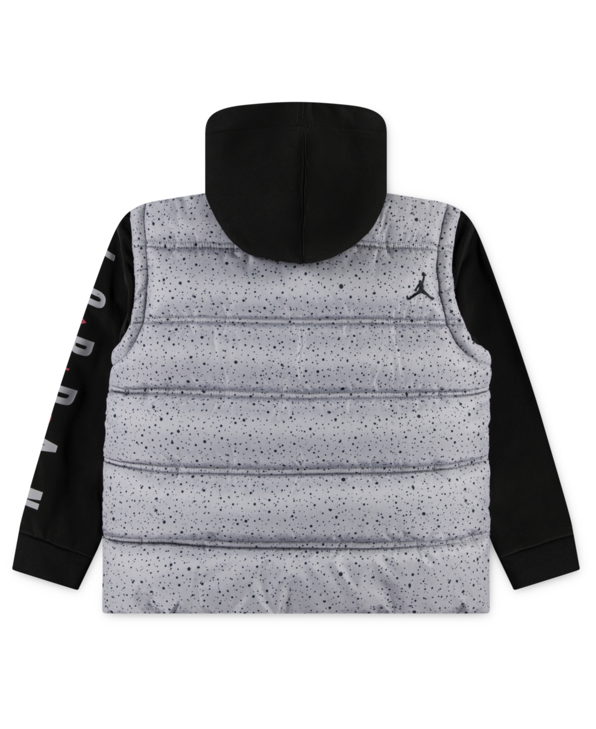 Jordan Big Boys Layered-look Hooded Jacket In Multi