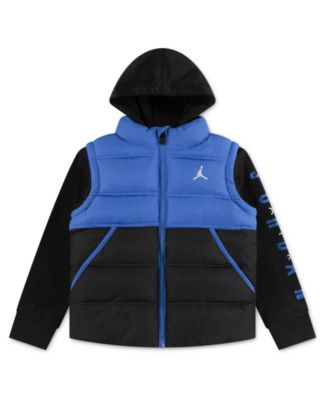 Jordan - Little Boys Layered-Look Hooded Jacket