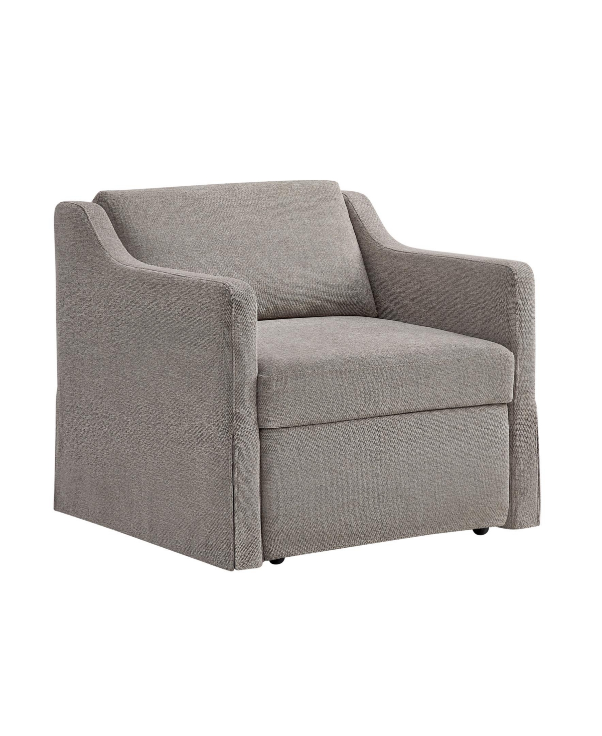 Serta 35" Polyester Harley Convertible Single Sleeper Chair In Gray