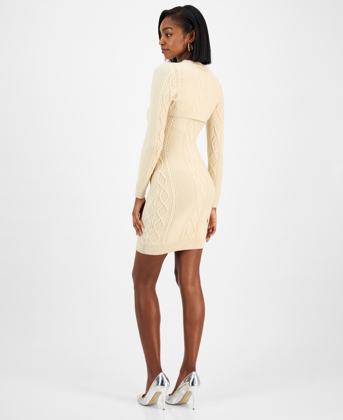 Guess Women's Daphne Shrug Sweater Dress In Neutral