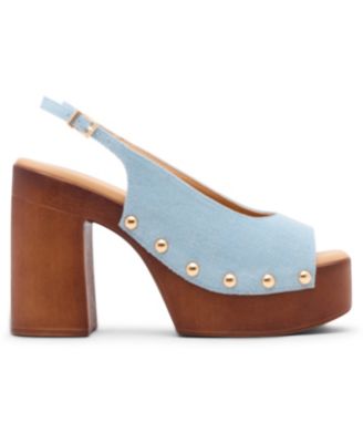 Women's Xanadu Wooden Platform Slingback Pumps