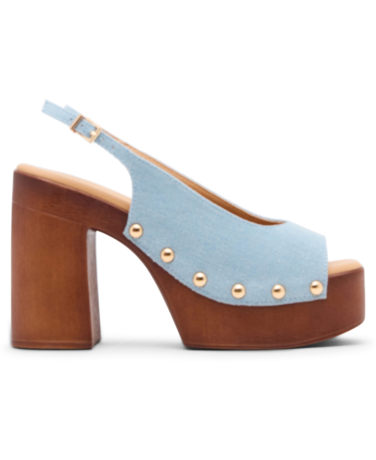Madden Girl Women's Xanadu Wooden Platform Slingback Pumps In Blue