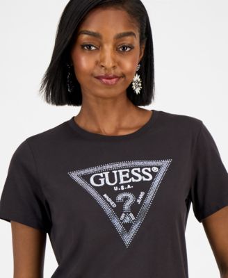 Women's Embellished Triangle Short Sleeve T-Shirt