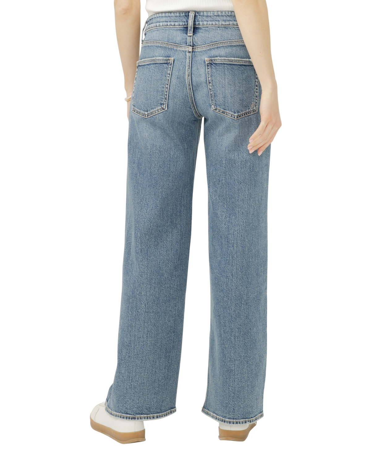 Silver Jeans Co. Suki Mid Rise Power Stretch Trouser Jeans In Light Wash In Blue