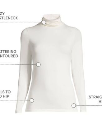 Women's Tall Lightweight Jersey Skimming Long Sleeve Turtleneck