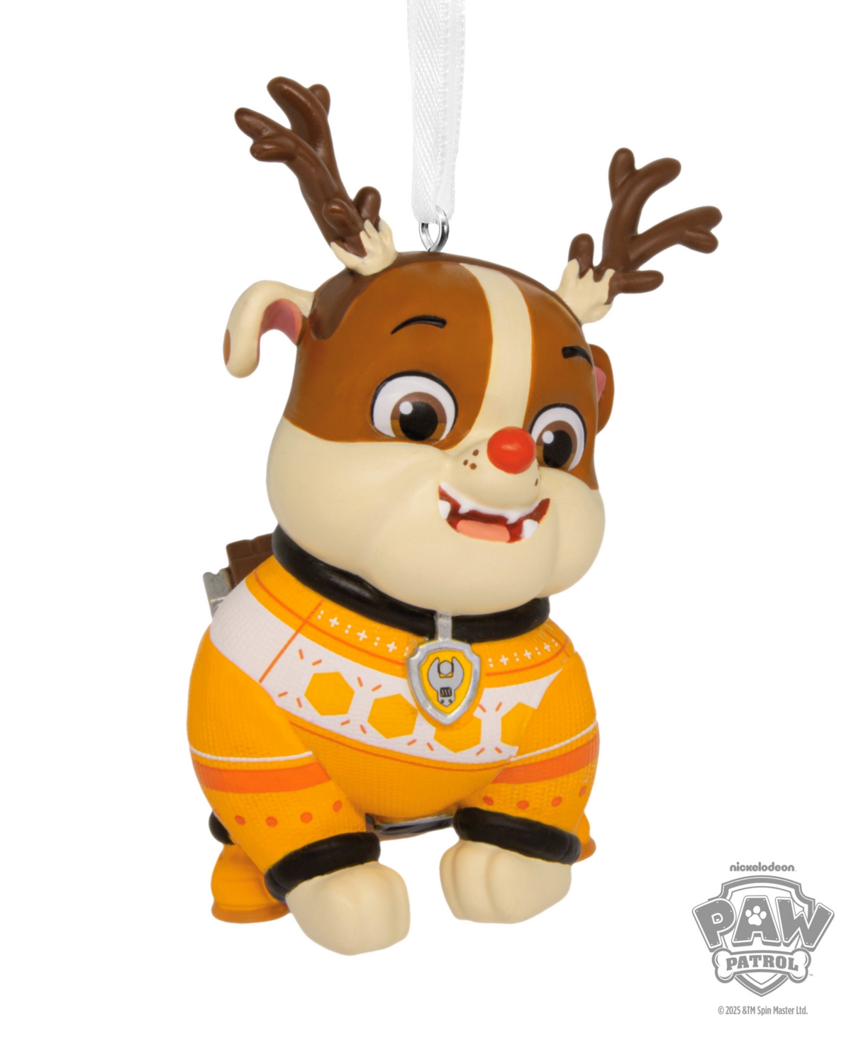 Hallmark A Paw Patrol Christmas Holiday Rubble Christmas Tree Ornament In Multi