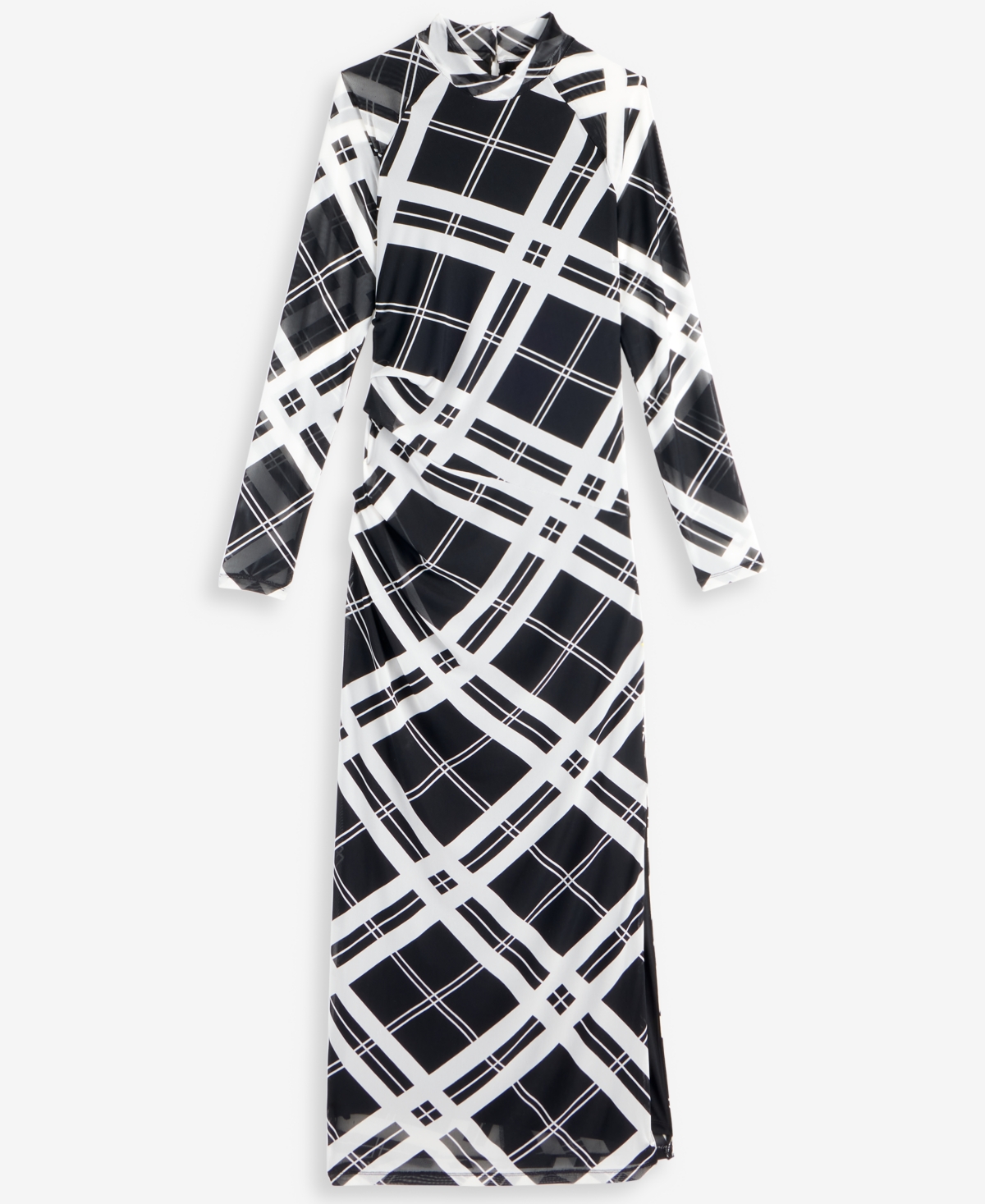 Inc International Concepts Women's Side-ruched Maxi Dress, Macy's Exclusive In Black