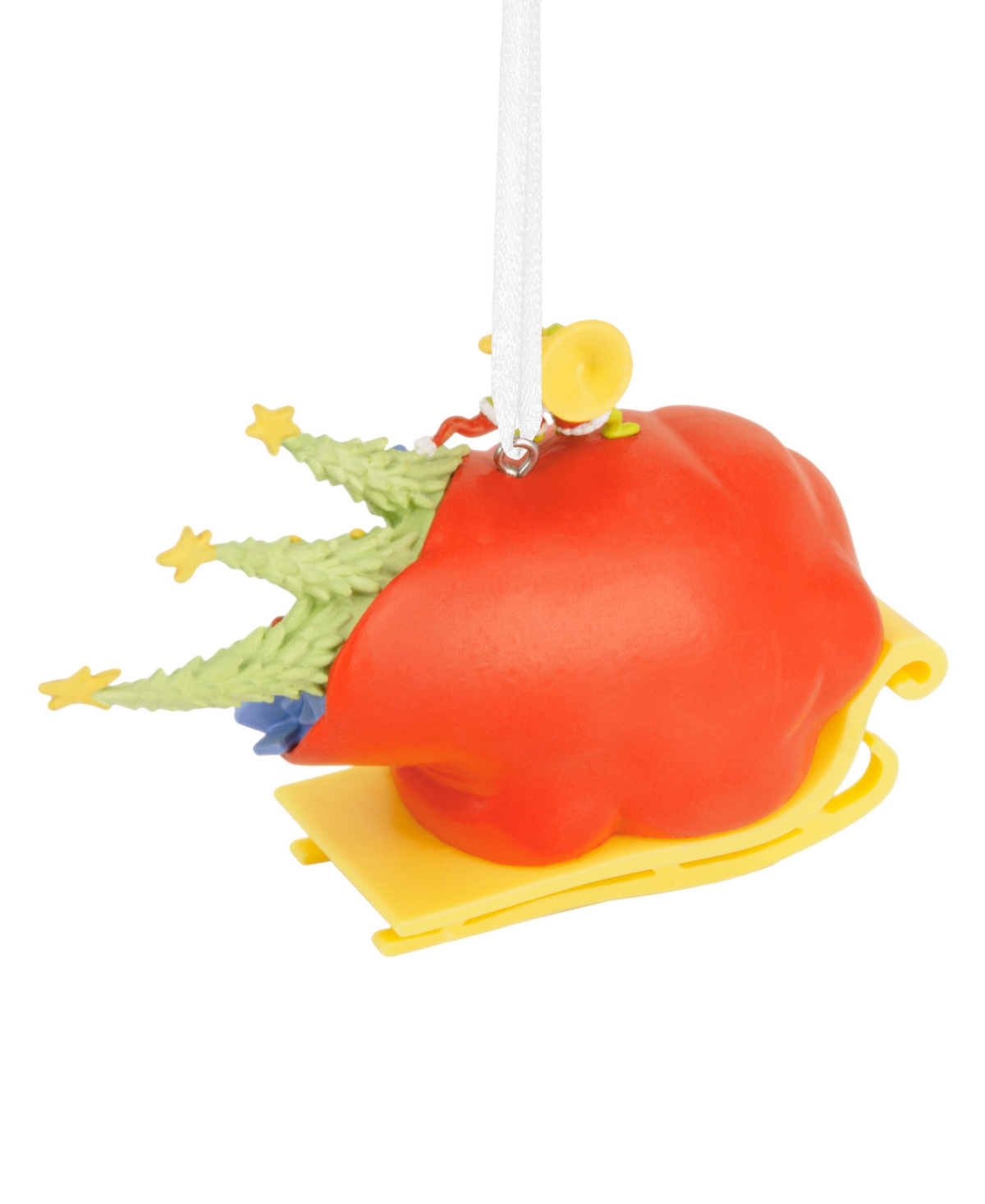 Hallmark Dr. Seuss's Grinch On Sleigh Christmas Tree Ornament In Orange