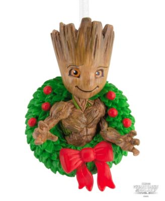Marvel Guardians of the Galaxy Groot in Holiday Wreath Christmas Tree Ornament