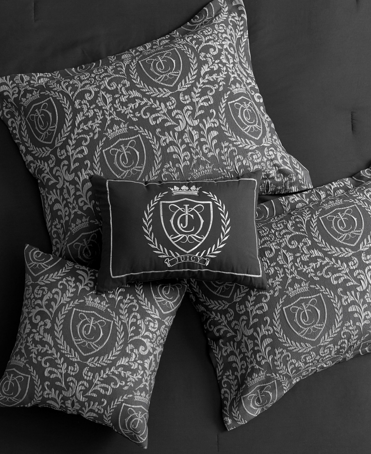 Juicy Couture Dovona 5-piece Comforter Set, King In Black