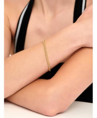 Beaded Ball Bracelet in Gold Plated Sterling Silver, in