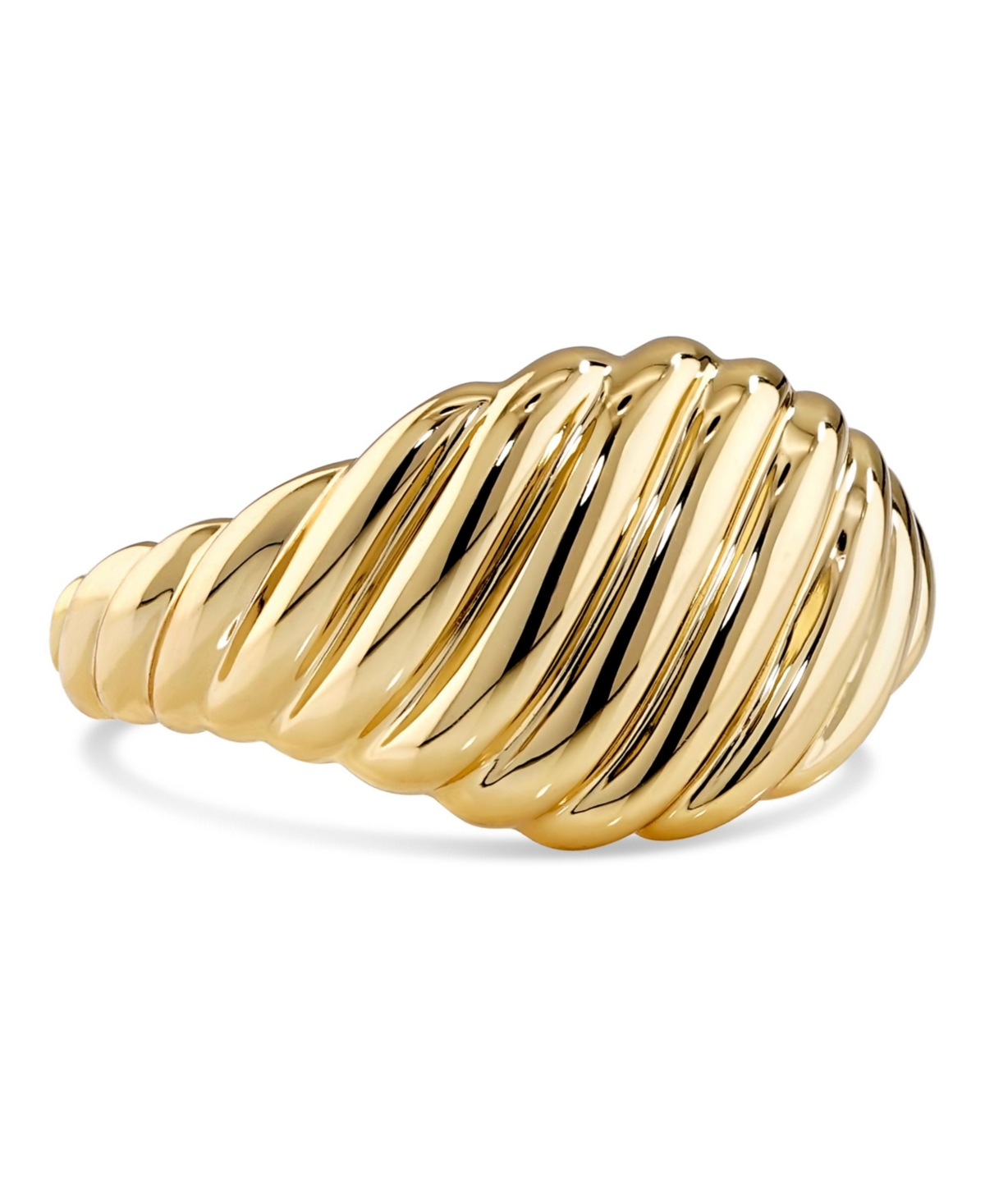 Rope Ring in Gold Plated Sterling Silver - Gold