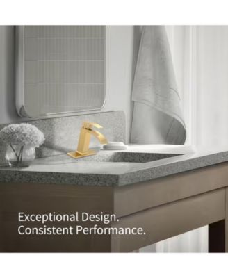 Waterfall Single Hole Single-Handle Low-Arc Bathroom Sink Faucet With Pop-up Drain Assembly In Brushed Nickel