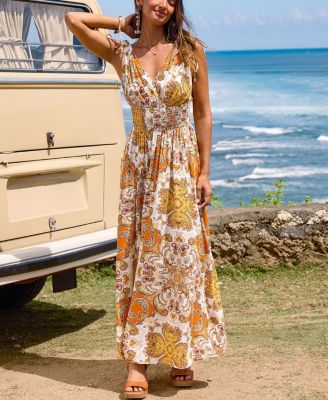 Women's Turn the Page Paisley Maxi Beach Dress