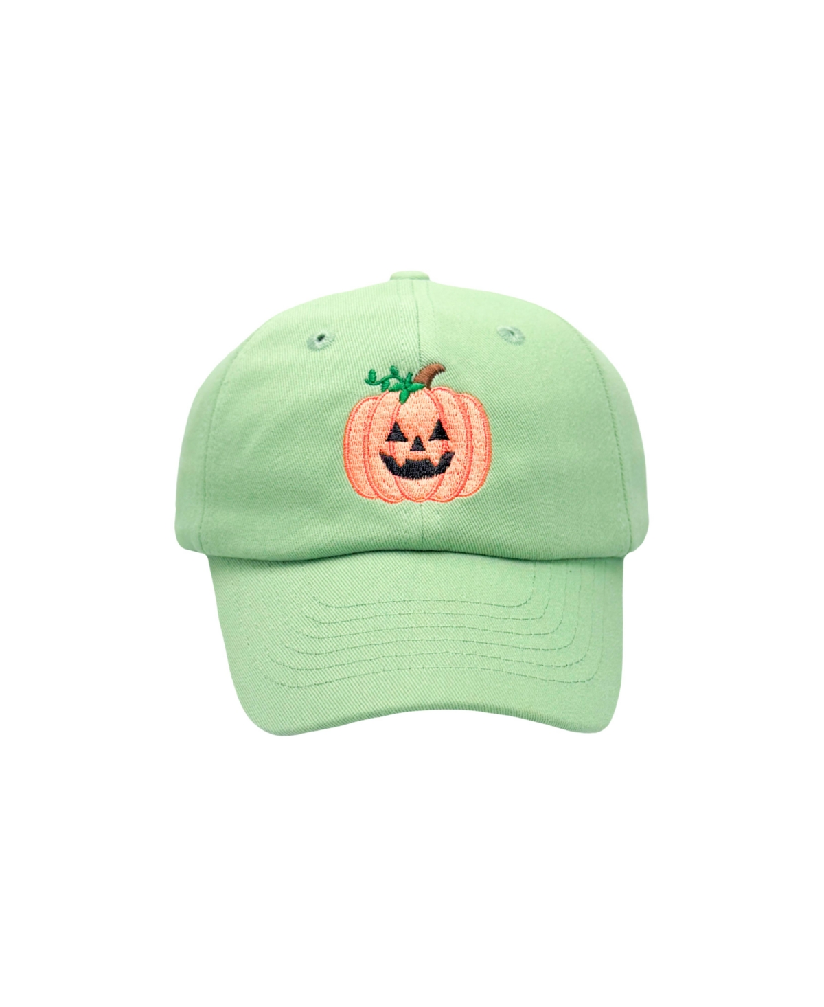 Bits & Bows Boys Pumpkin Baseball Hat in Green