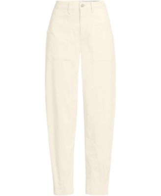 Women's Chino High Rise Barrel Leg Utility Ankle Pants