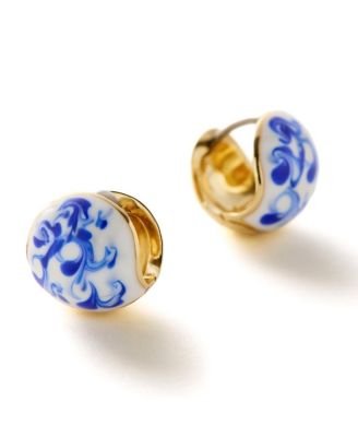 Statement Earrings - Mini Abby Marble Blue