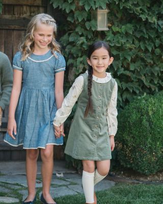 Little and Big Girls' Organic Corduroy Button Front Jumper